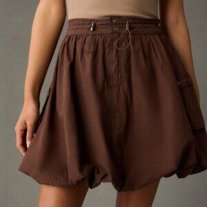 🤎 Anthropologie – Pilcro Parachute Mini Skirt – Chocolate – Small – Worn 1X